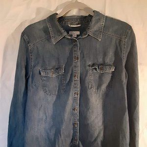 Demin button-up shirt